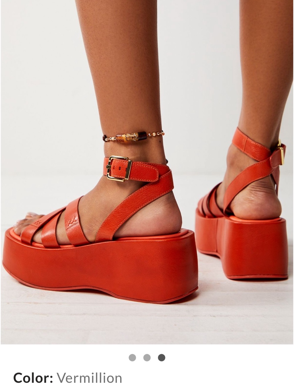 Free People Hazel Flatform Sandals Sz 9.5 - Picture 2 of 5